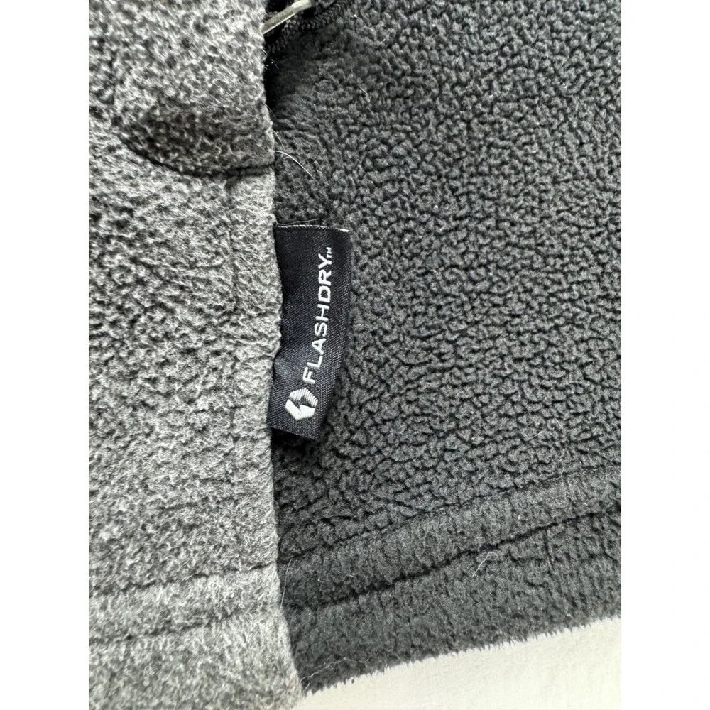 The North Face Mens‎ FlashDry Fleece Vest Gray Black Full Zip Large